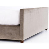 Daphne Bed, Sage Worn Velvet - Modern Furniture - Beds - High Fashion Home