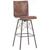 Diaw Swivel Bar Stool, Havana - Furniture - Dining - High Fashion Home