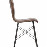 Diaw Dining Chair, Distressed Brown - Furniture - Chairs - High Fashion Home