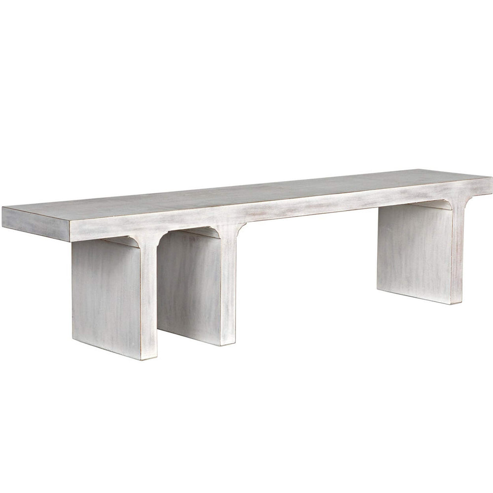 Kir Bench, White Wash-High Fashion Home