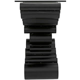 Paradox Console, Black Steel with Glass Top-High Fashion Home