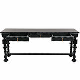 Portuguese Console, Hand Rubbed Black-High Fashion Home