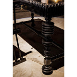 Portuguese Desk, Small (60"), Hand Rubbed Black-High Fashion Home