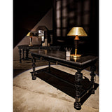 Portuguese Desk, Small (60"), Hand Rubbed Black-High Fashion Home