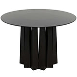 Column Dining Table, Black Steel-High Fashion Home