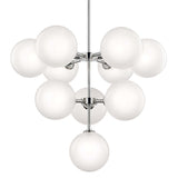 Ashleigh 10 Light Chandelier, Polished Nickel - Lighting - High Fashion Home