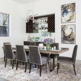 Oliver Side Chair, Valhalla Pewter, Pewter Nailheads - Furniture - Dining - High Fashion Home