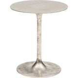 Tulip Side Table, Raw Nickel - Furniture - Accent Tables - High Fashion Home