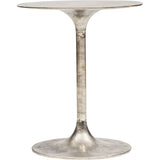 Tulip Side Table, Raw Nickel - Furniture - Accent Tables - High Fashion Home