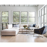 Kellen Sectional, Crevere Cream - Modern Furniture - Sectionals - High Fashion Home - Ottoman Left Facing