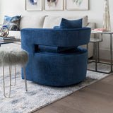 Kenneth Swivel Chair, Navy - Modern Furniture - Accent Chairs - High Fashion Home