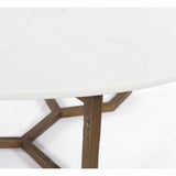 Naomi Coffee Table, White Marble - Modern Furniture - Coffee Tables - High Fashion Home