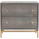 Petra Shagreen Nightstand - Furniture - Bedroom - High Fashion Home