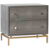 Petra Shagreen Nightstand - Furniture - Bedroom - High Fashion Home