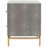 Petra Shagreen Nightstand - Furniture - Bedroom - High Fashion Home