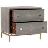 Petra Shagreen Nightstand - Furniture - Bedroom - High Fashion Home