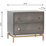 Petra Shagreen Nightstand - Furniture - Bedroom - High Fashion Home