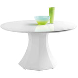 Sanara Dining Table 55", High Gloss White - Modern Furniture - Dining Table - High Fashion Home