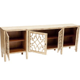 Sanctuary 4 Door Mirrored Console - Furniture - Dining - High Fashion Home