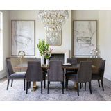 Oliver Side Chair, Valhalla Pewter, Brass Nailheads - Furniture - Dining - High Fashion Home