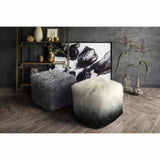 Tibetan Sheep Pouf, White to Grey - Furniture - Chairs - High Fashion Home