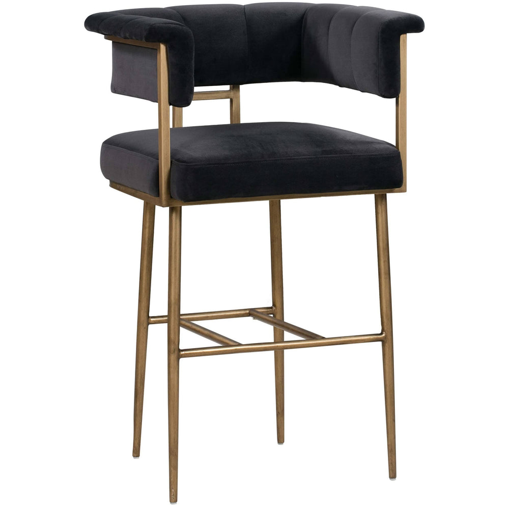 Astrid Bar Stool, Dark Grey-DNO - Furniture - Chairs - High Fashion Home