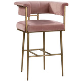 Astrid Bar Stool, Blush-DNO - Furniture - Chairs - High Fashion Home