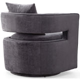 Kenneth Swivel Chair, Grey - Modern Furniture - Accent Chairs - High Fashion Home