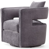 Kenneth Swivel Chair, Grey - Modern Furniture - Accent Chairs - High Fashion Home