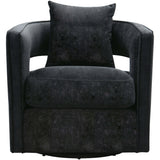 Kenneth Swivel Chair, Black - Modern Furniture - Accent Chairs - High Fashion Home