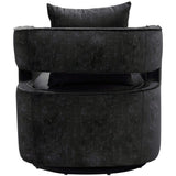 Kenneth Swivel Chair, Black - Modern Furniture - Accent Chairs - High Fashion Home