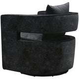 Kenneth Swivel Chair, Black - Modern Furniture - Accent Chairs - High Fashion Home