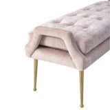 Eileen Bench, Blush - Furniture - Chairs - High Fashion Home