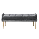 Eileen Bench, Grey - Furniture - Chairs - High Fashion Home