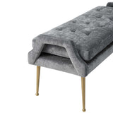 Eileen Bench, Grey - Furniture - Chairs - High Fashion Home