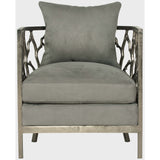 Walden Leather Chair, Grey - Modern Furniture - Accent Chairs - High Fashion Home