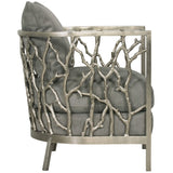 Walden Leather Chair, Grey - Modern Furniture - Accent Chairs - High Fashion Home