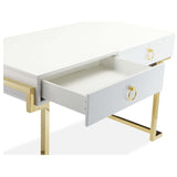 Julia Desk, White - Furniture - Office - High Fashion Home