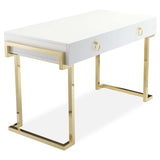 Julia Desk, White - Furniture - Office - High Fashion Home