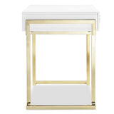 Julia Desk, White - Furniture - Office - High Fashion Home