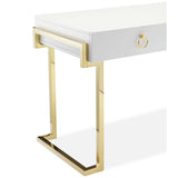 Julia Desk, White - Furniture - Office - High Fashion Home